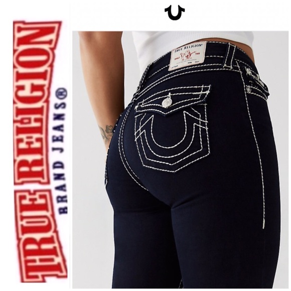 True Religion Jennie Curvy Jeans Dark Wash NWT - Picture 13 of 13